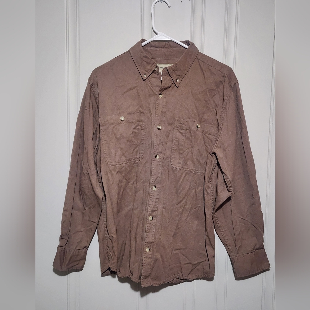 Vintage Scandia Woods Medium Chocolate Brown Button Down Western Classic